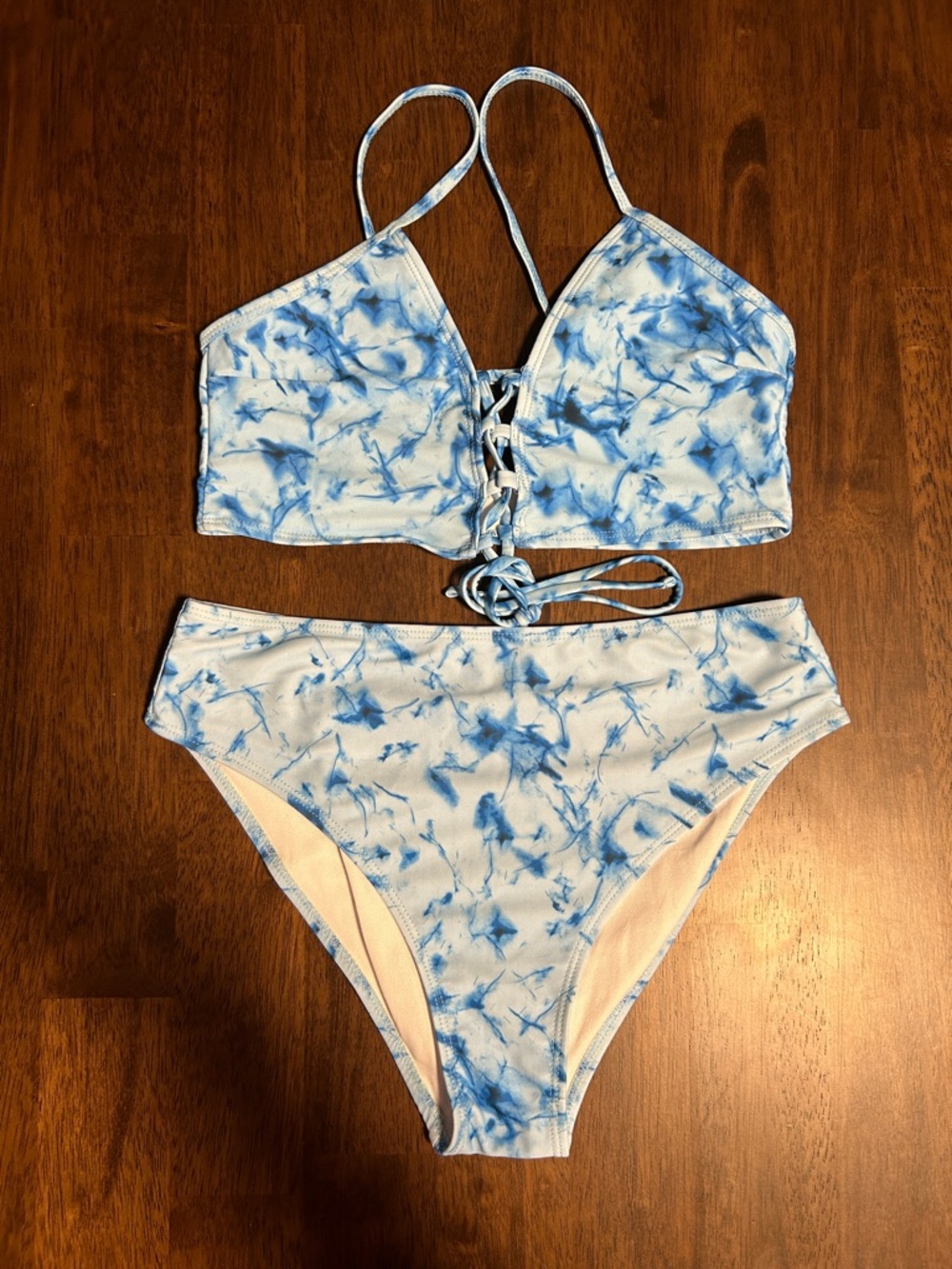 SHEIN Blue Tie Dye Bikini